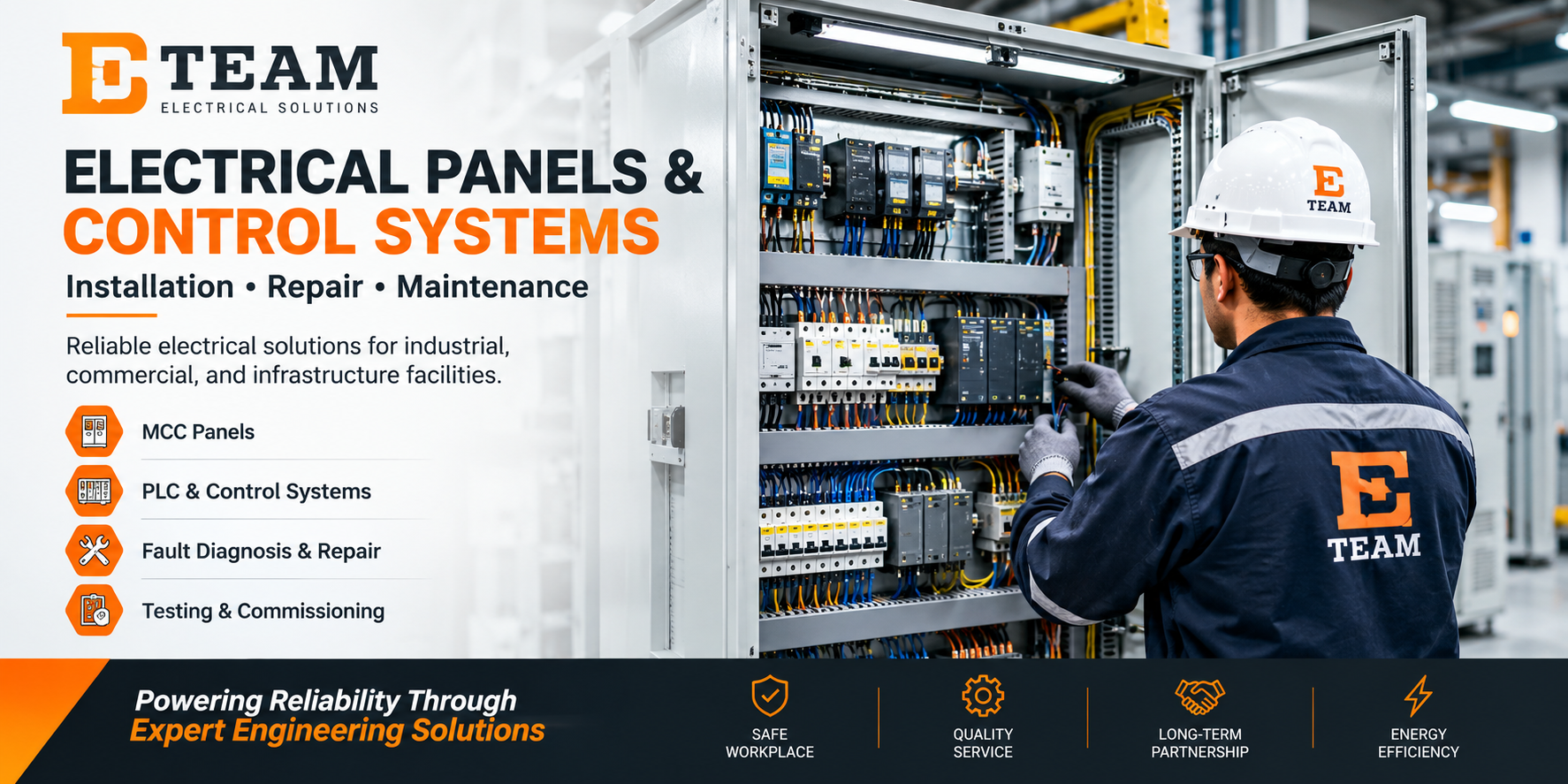 Installation & Repair / Maintenance of Electrical panels & Control Systems.